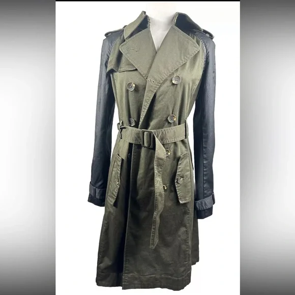Altuzarra For‎ Target 20 Year Anniversary Jacket Trench Coat Belted Green XS - Picture 5 of 10